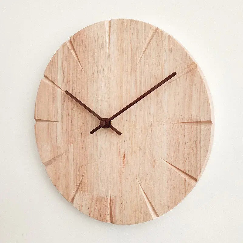 Timeless Handcrafted Wooden Wall Clock with Detailed Embellishments clockncozy