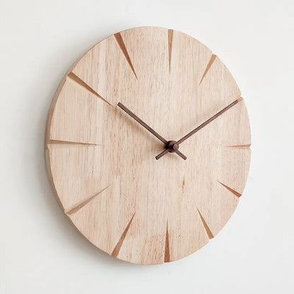 Timeless Handcrafted Wooden Wall Clock with Detailed Embellishments clockncozy